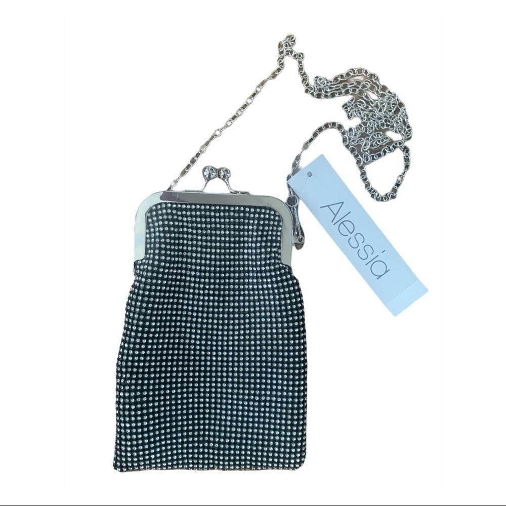 Nwt Alessia Rhinestone Beaded Glam Event Mini Bag